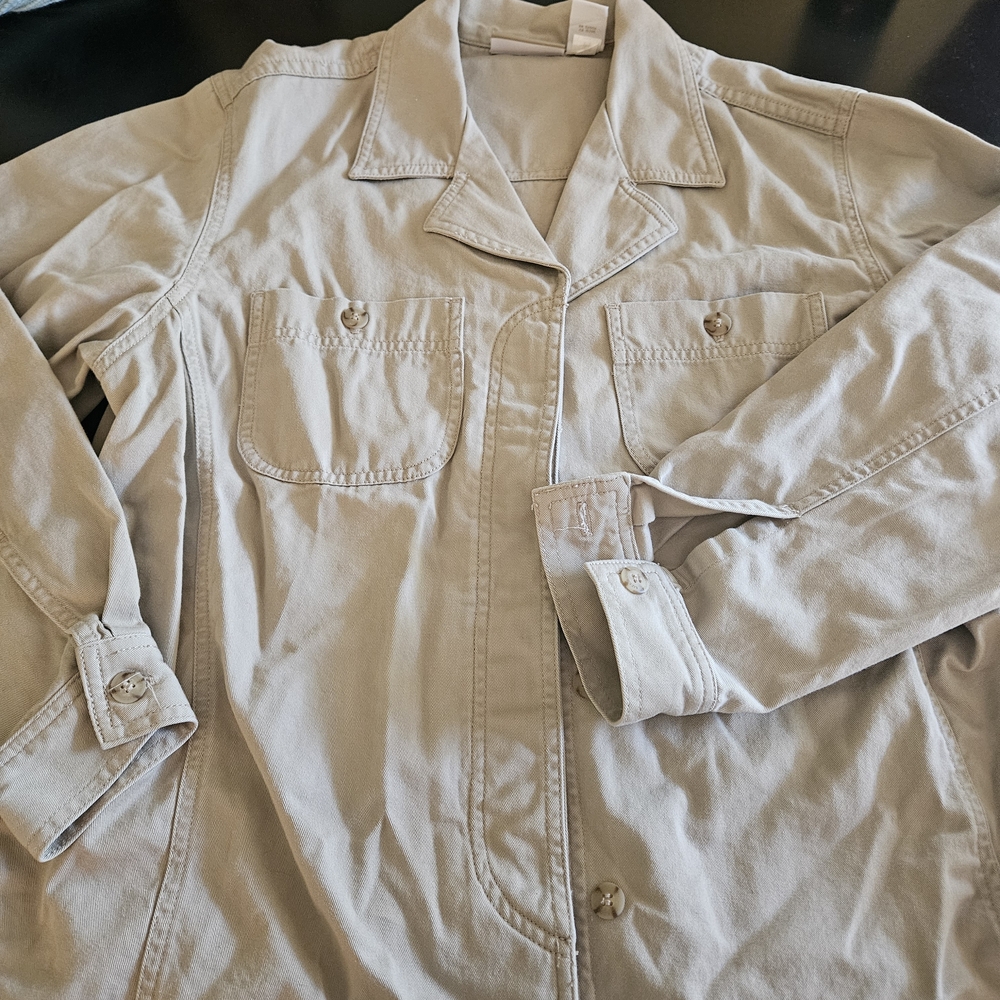 Liz Claiborne Light Beige Utility Jacket